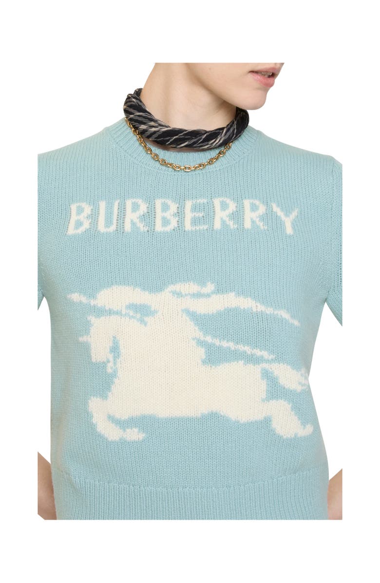 Burberry EKD Wool Cashmere Top, Alternate, color, Eggshell Blue