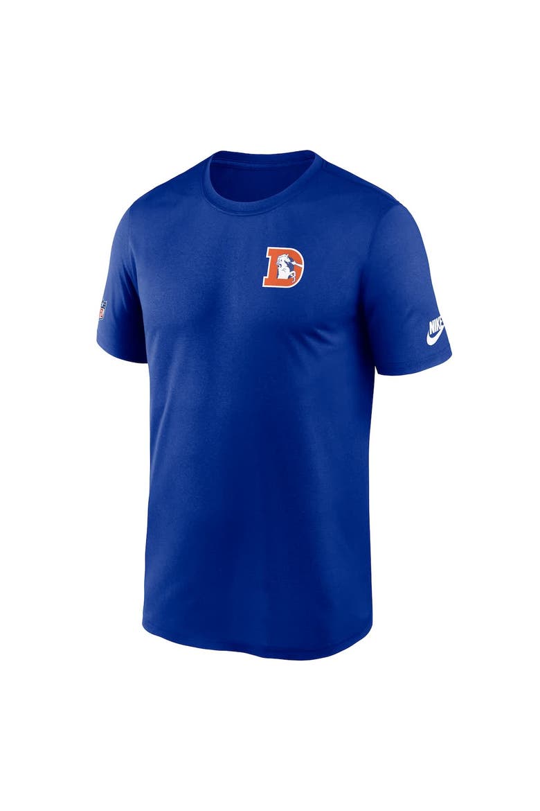 Men's Nike Royal Denver Broncos Sideline Alt Pack Small Logo Legend Performance T-Shirt, Alternate, color, Royal