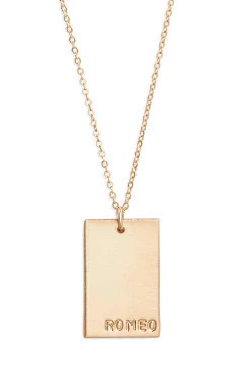 Goldie Hand-Stamped Pendant Necklace