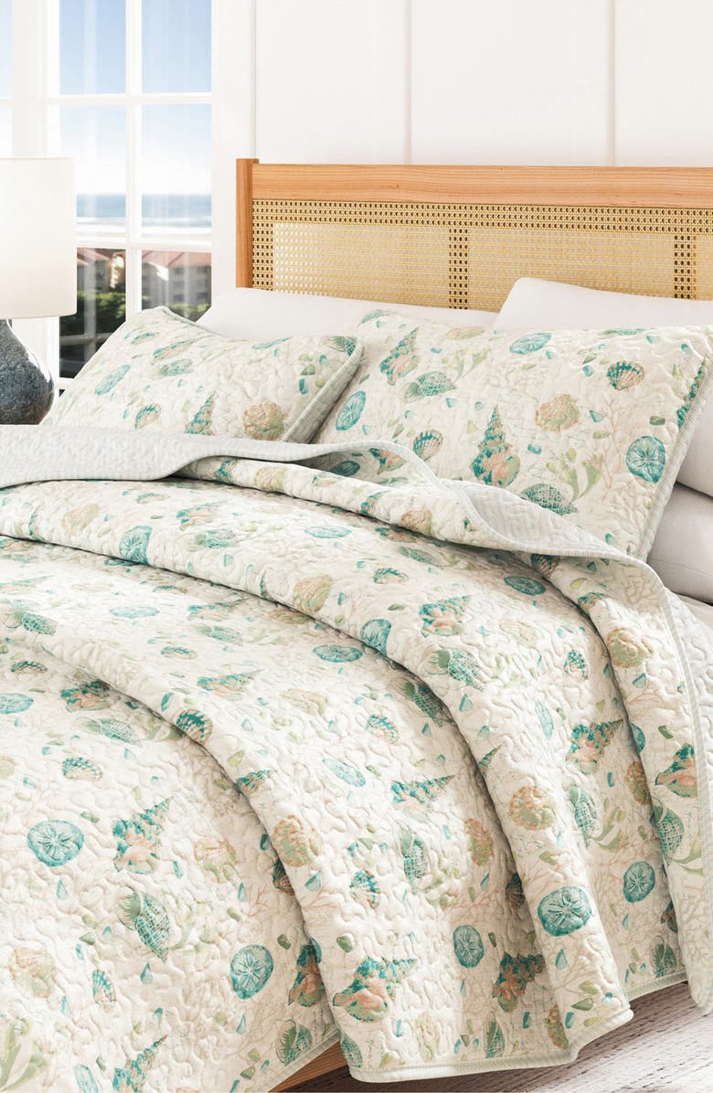 Woven & Weft Coastal Seashell Quilt & Sham Set, Alternate, color, Shells