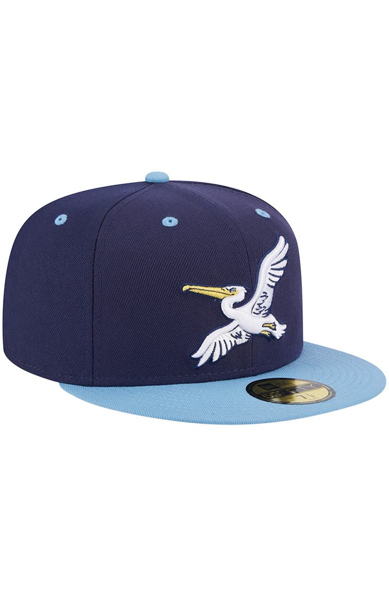 New Era Men's New Era Navy Myrtle Beach Pelicans Theme Nights City 59FIFTY Fitted Hat, Alternate, color, Navy