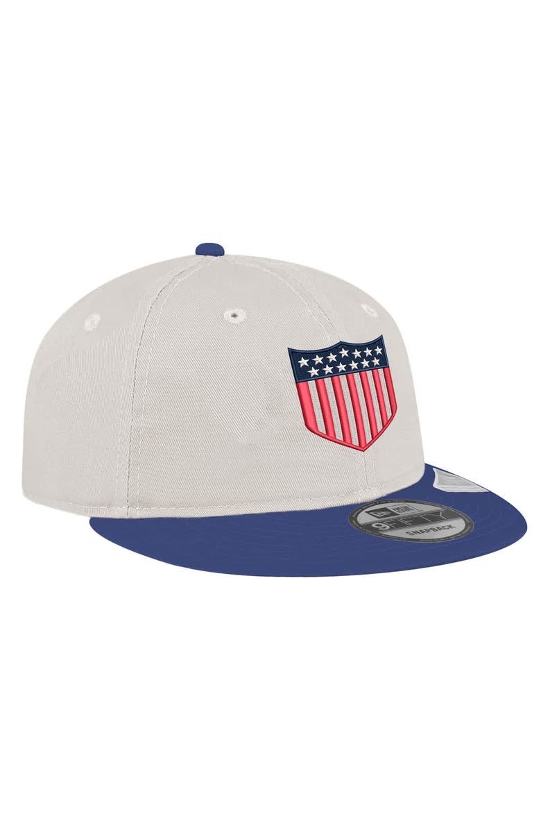 New Era Men's New Era White USMNT 1913 Retro-Crown 9FIFTY Adjustable Hat, Alternate, color, Khaki