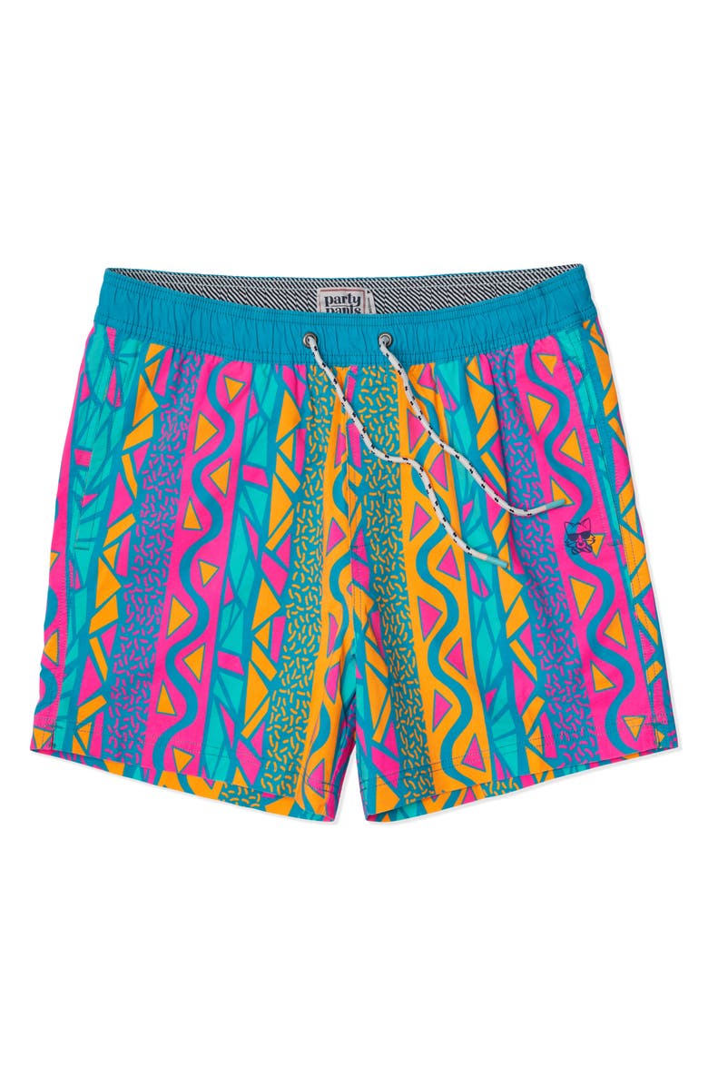 Party Pants Maui Wowie Swim Trunks, Alternate, color, Teal