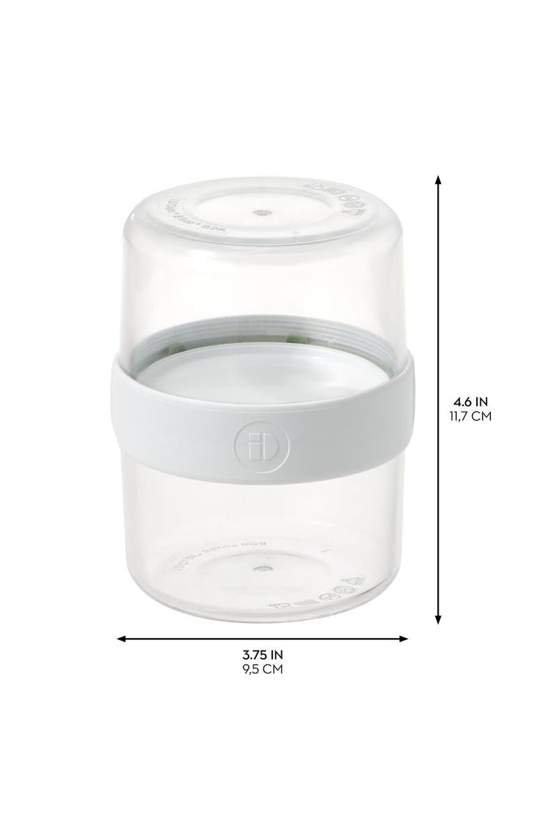 iDesign Small Stack 'n Snack Food Containers - Stackable Snack Containers - Set of 4 - Clear/White, Alternate, color, Clear/White