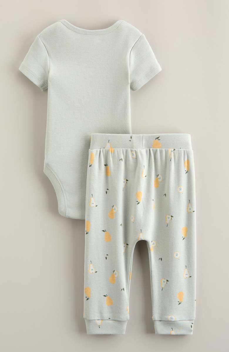 Nordstrom Bodysuit & Joggers Set, Alternate, color, Green Hush Prickly Pear