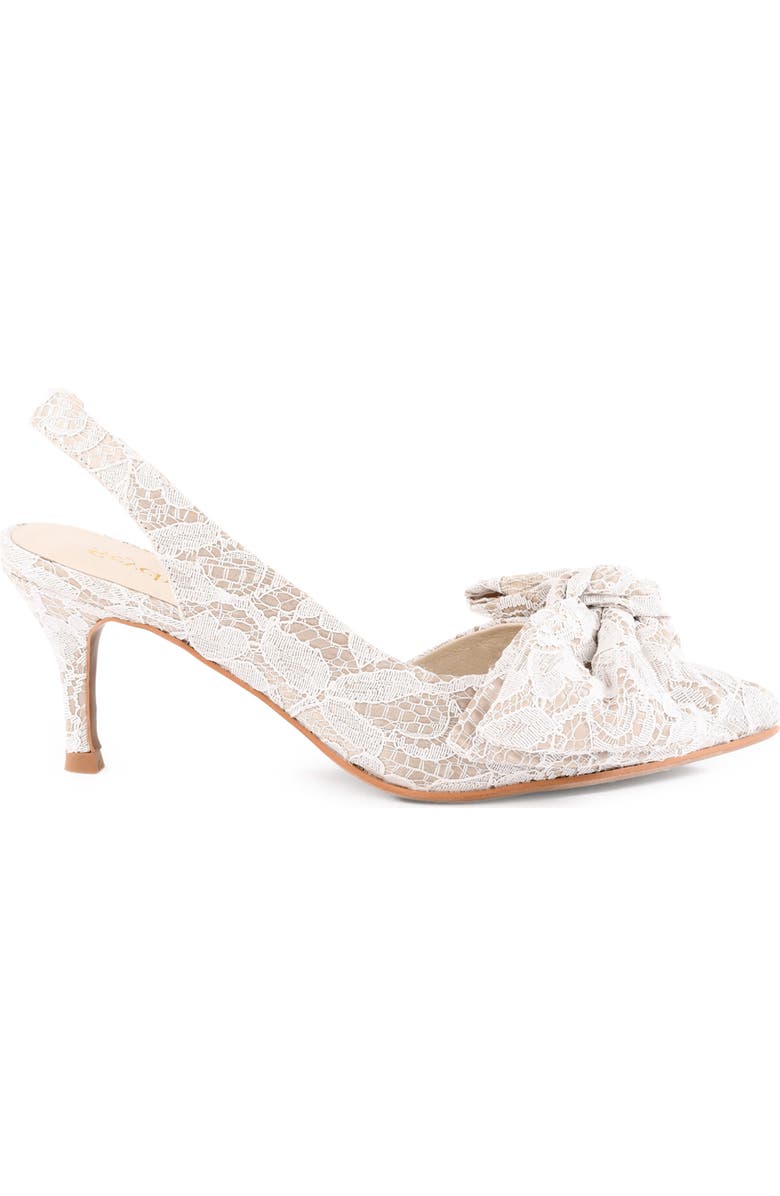 Seychelles Forever Lace Bow Pump, Alternate, color, Ivory