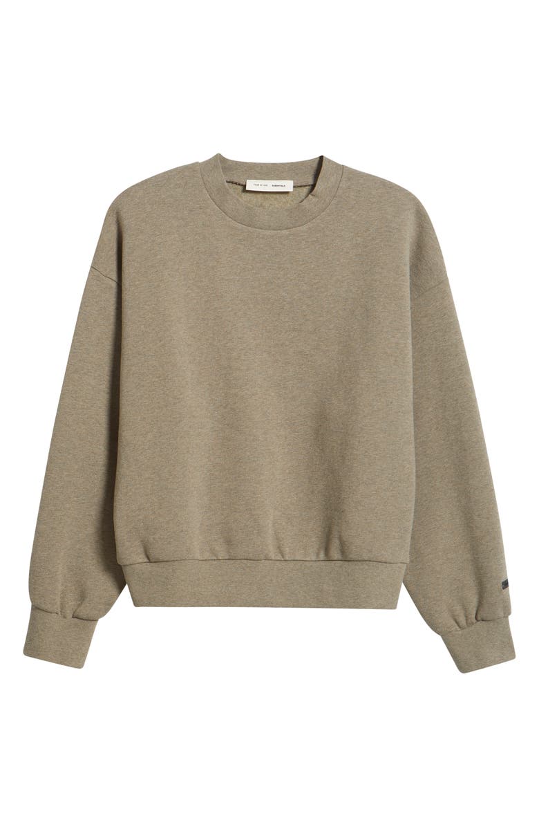 Fear of God Essentials Classic Fit Fleece Crewneck Sweatshirt, Alternate, color, Homestead Heather