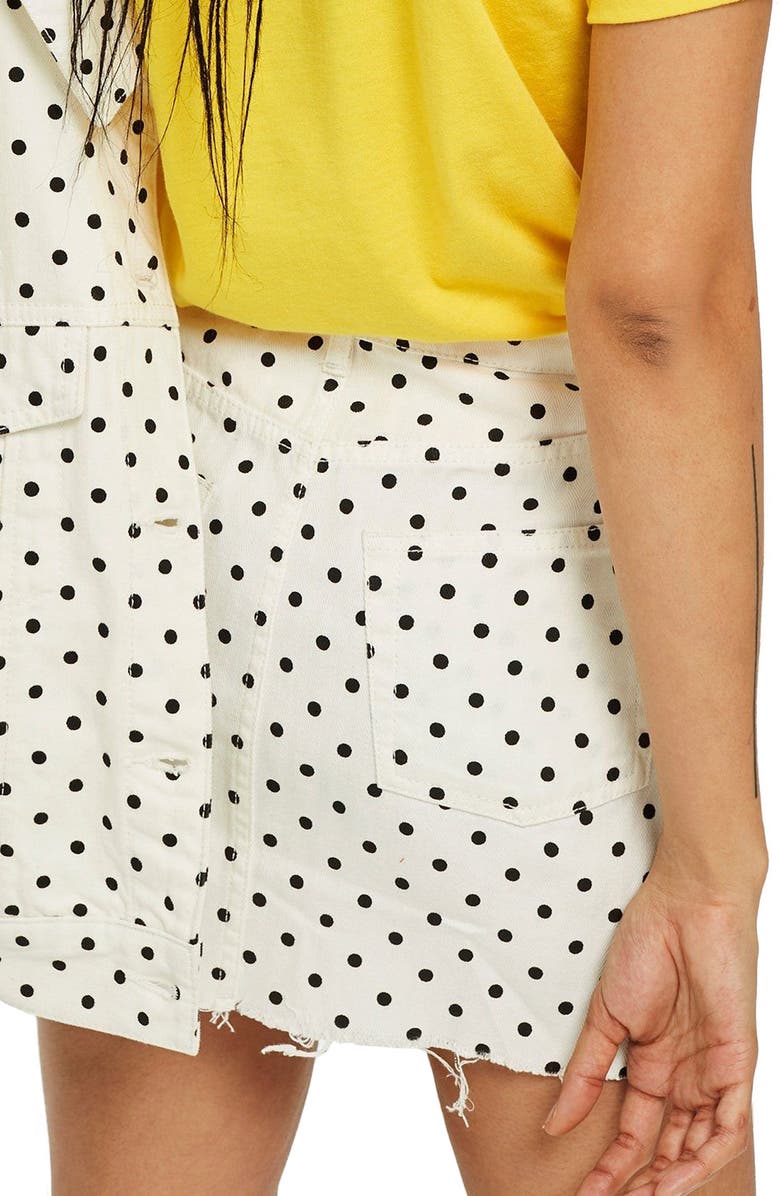 Topshop MOTO High Waist Denim Skirt, Alternate, color, 