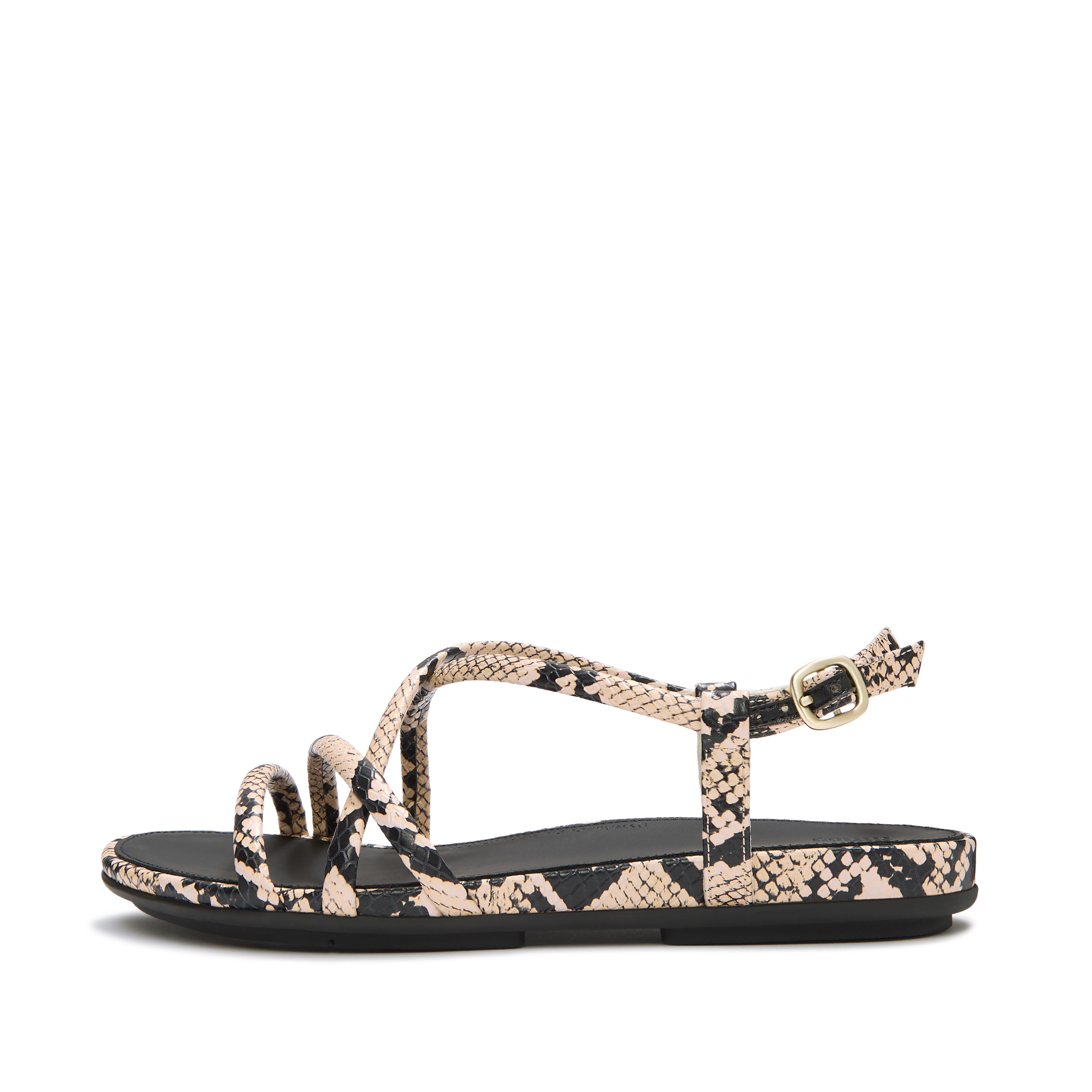 Gracie Snake Sandals, Alternate, color, Hazy Taupe/Black
