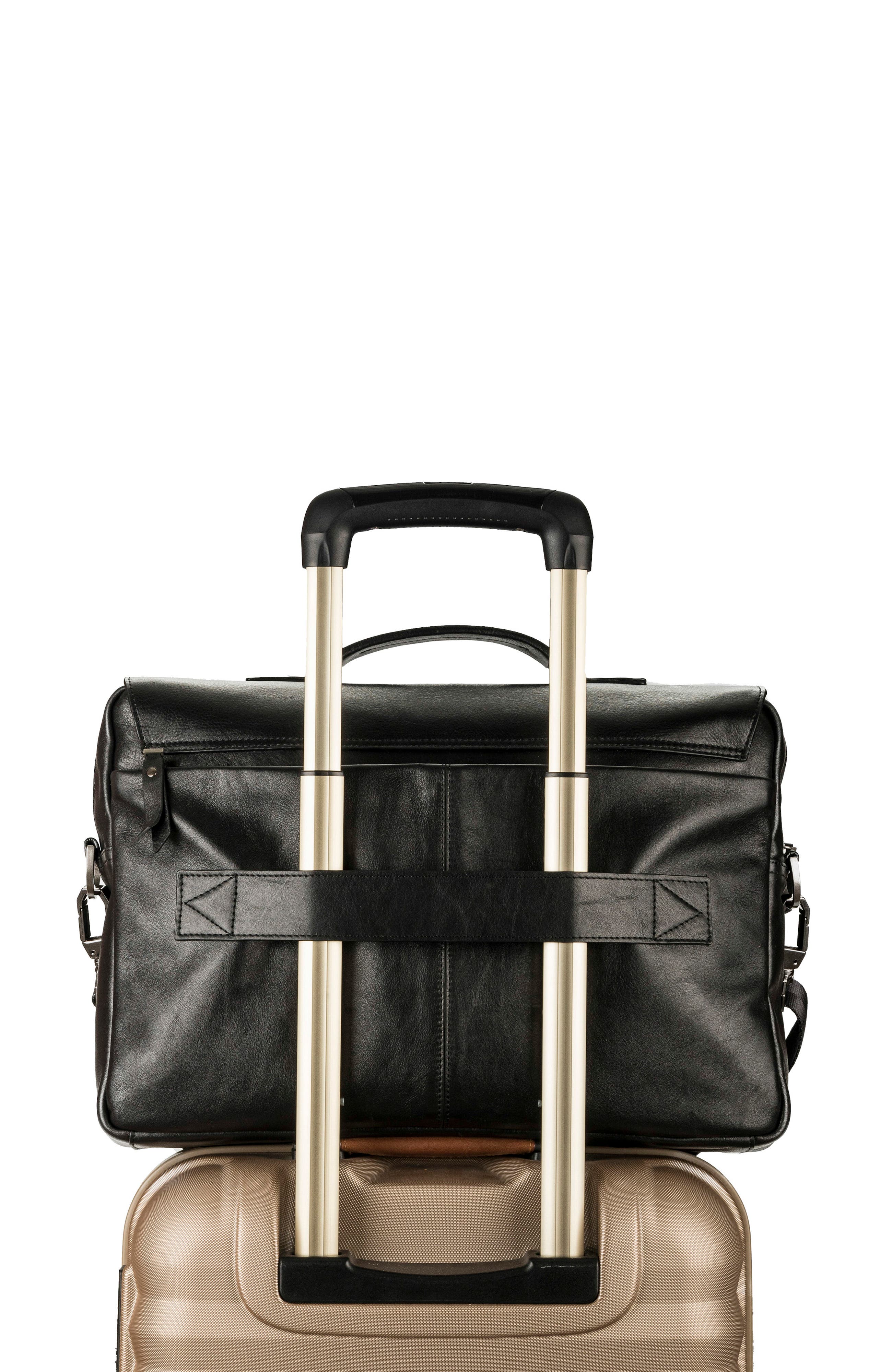 Velez Full Grain Leather Messenger Bag for Men Laptop Briefcase, Alternate, color, Black