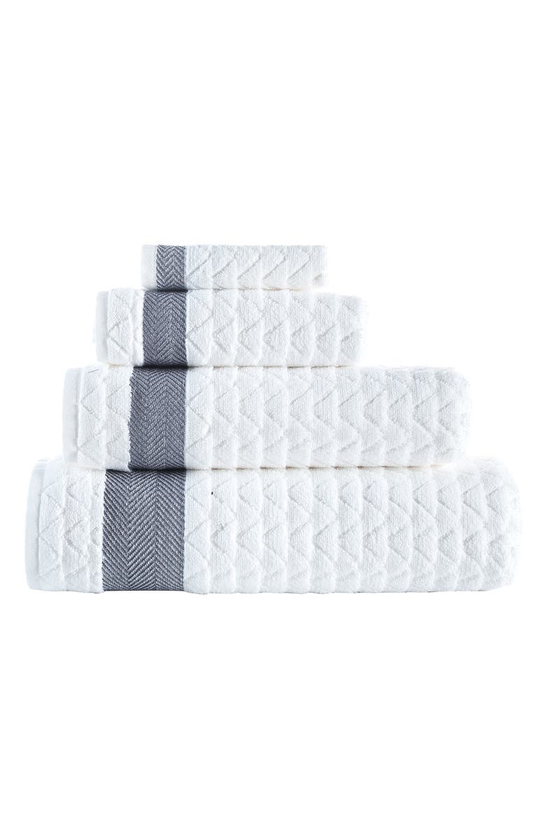 Brooks Brothers Herringbone 6-Piece Towel Set, Alternate, color, White