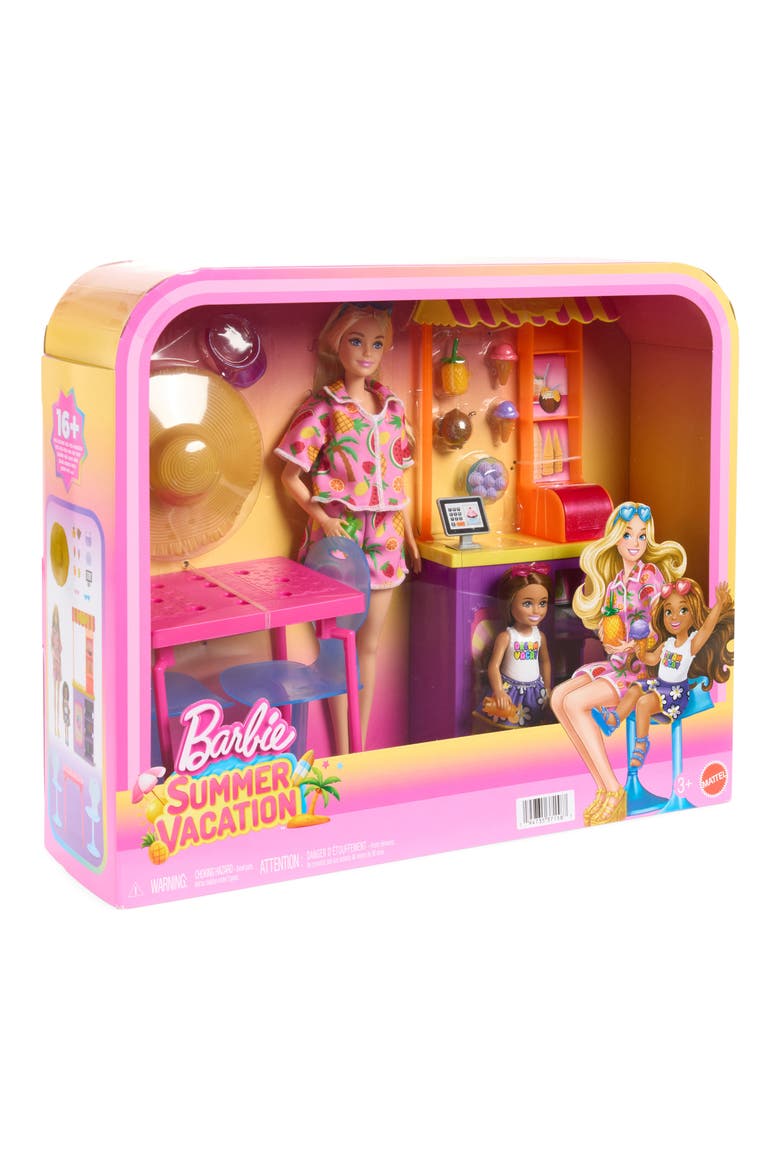 Summer Vacation Doll & Smoothie Stand Playset, Main, color, BEACH SHACK