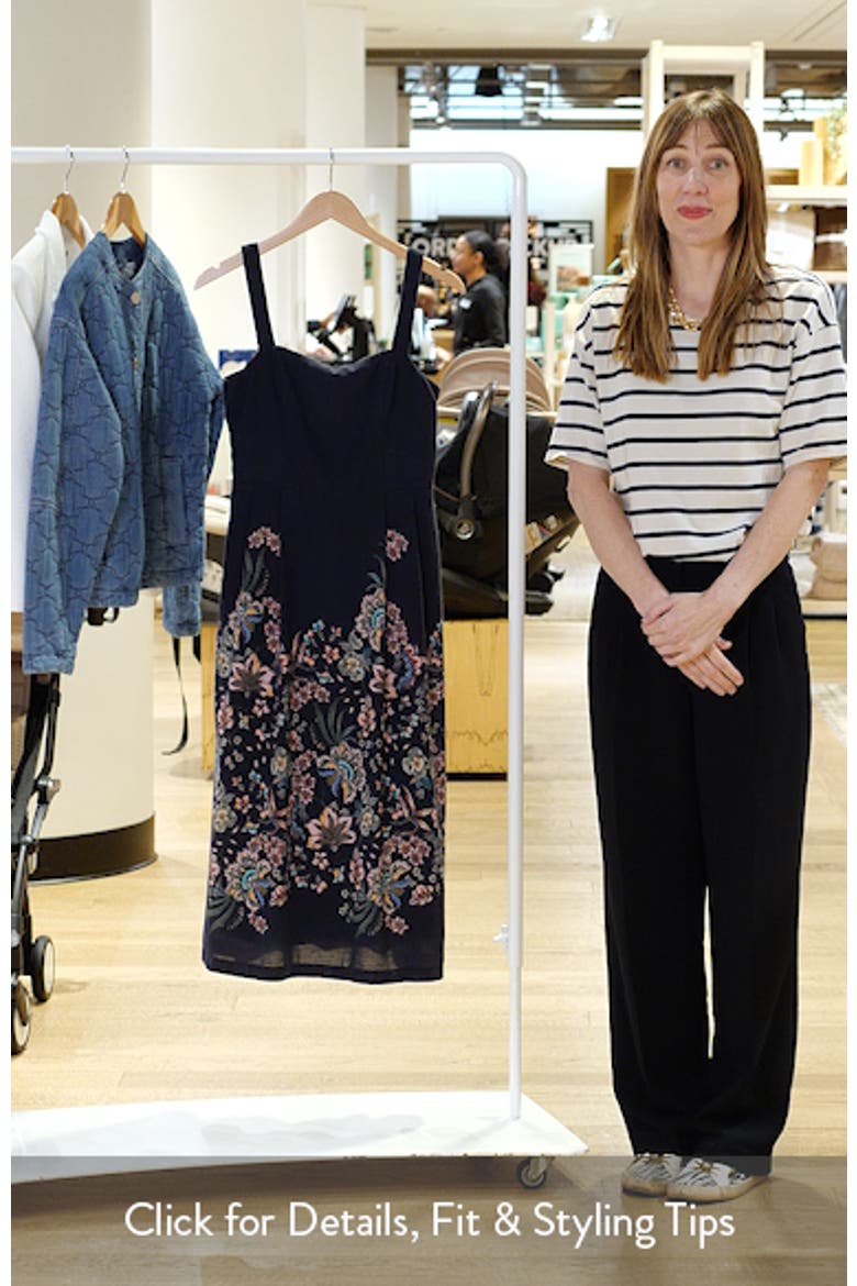 Floral Print Sleeveless Midi Dress video