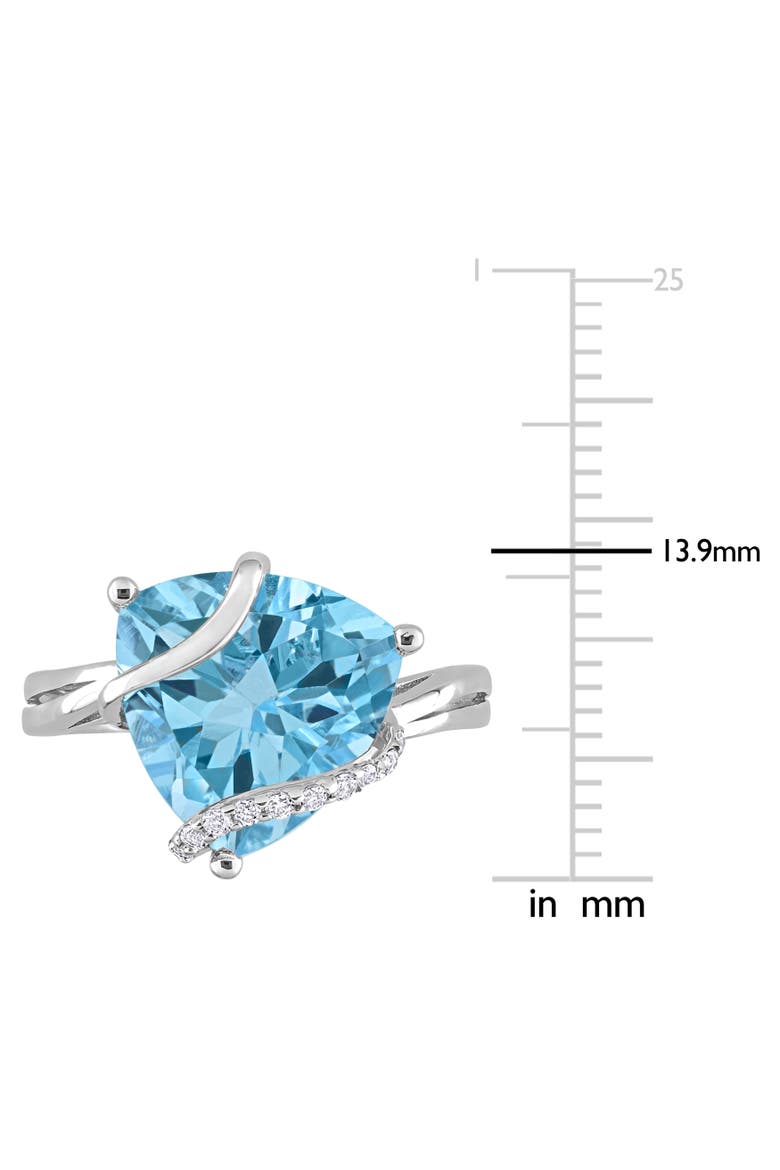 Gemstones & White Topaz Trilliant Ring, Alternate, color, Blue Topaz