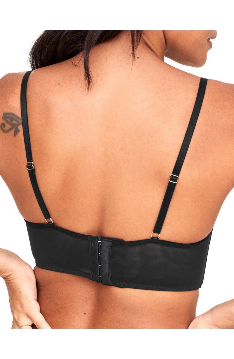 Adore Me Margaritte Push Up Balconette Bra, Alternate, color, Black