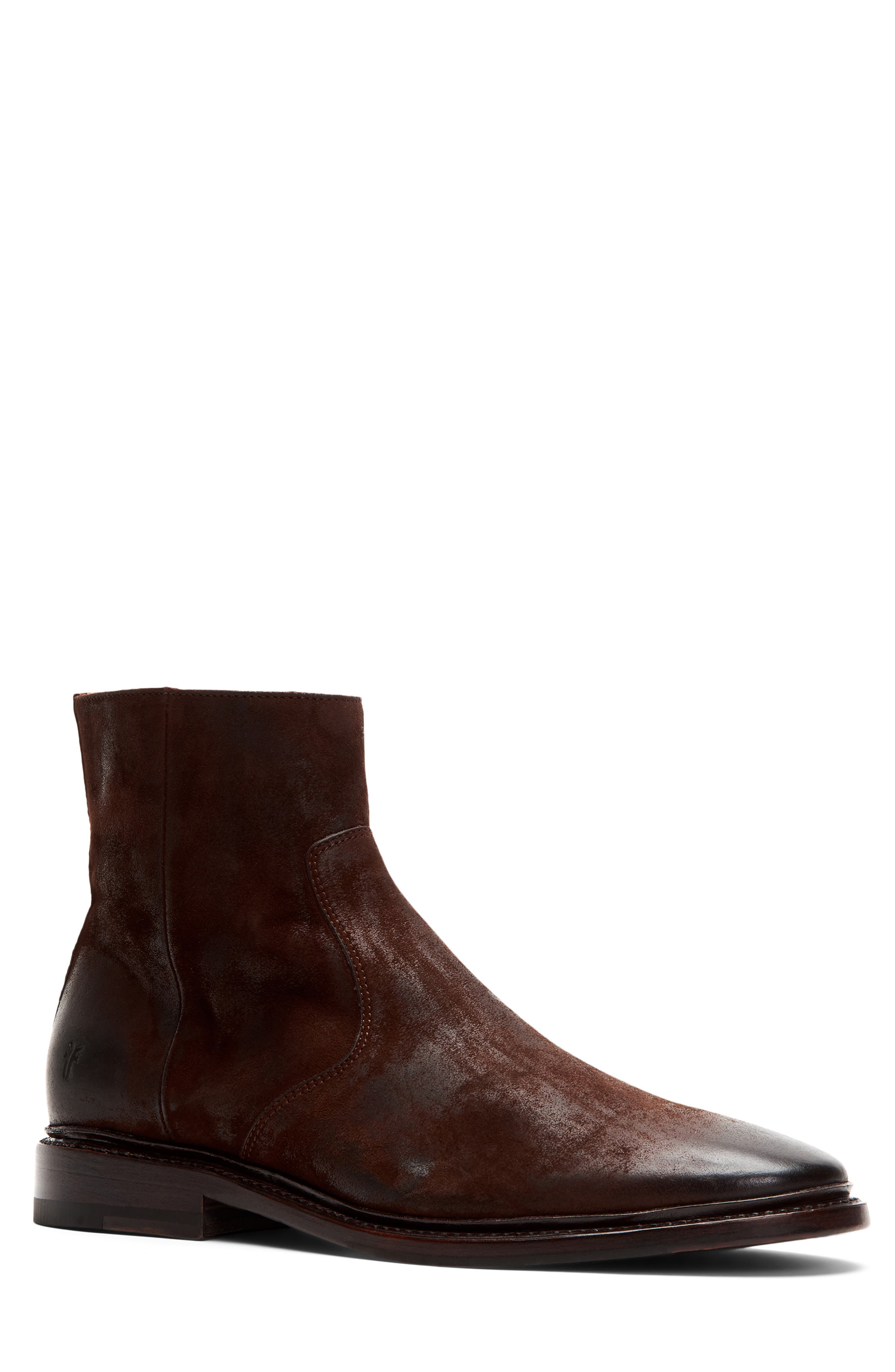 Paul Zip Boot, Main, color, DARK CHOCOLATE LEATHER