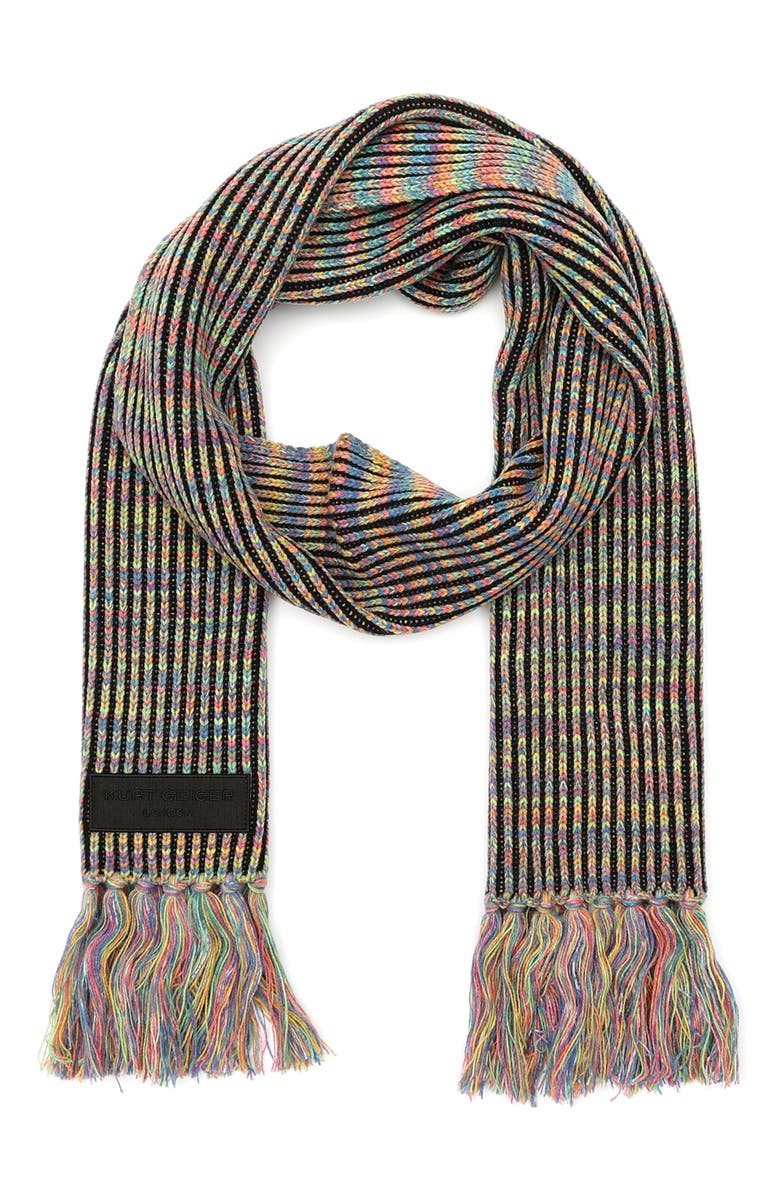 Kurt Geiger London Rainbow Marled Scarf, Main, color, 