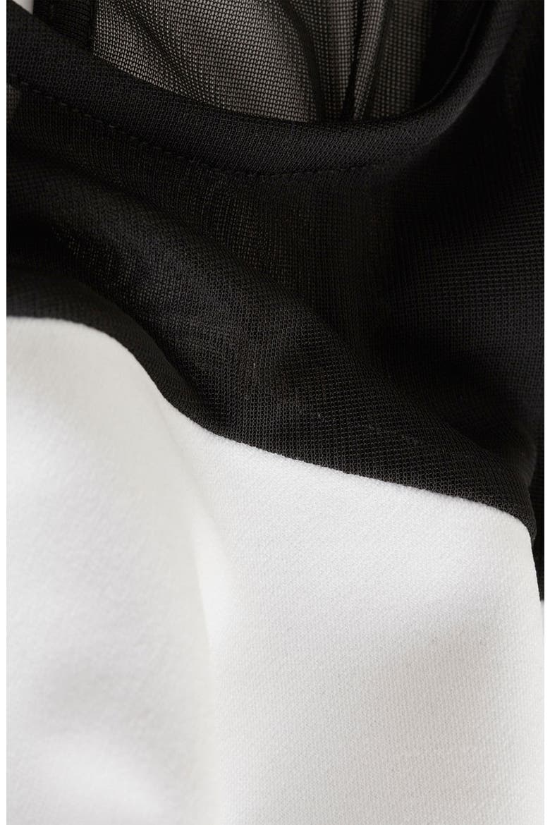 Mesh Slash Crop Top, Alternate, color, BLACK/ WHITE