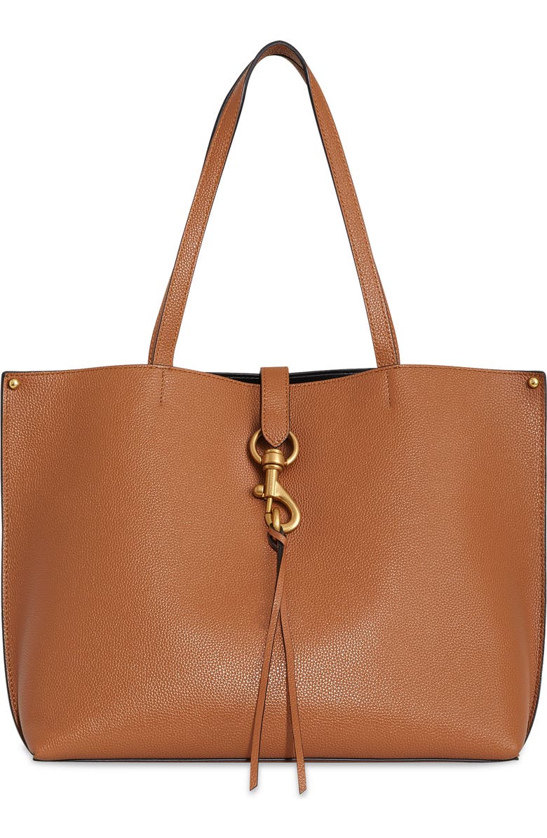 Rebecca Minkoff Megan Leather Tote, Main, color, Caramello