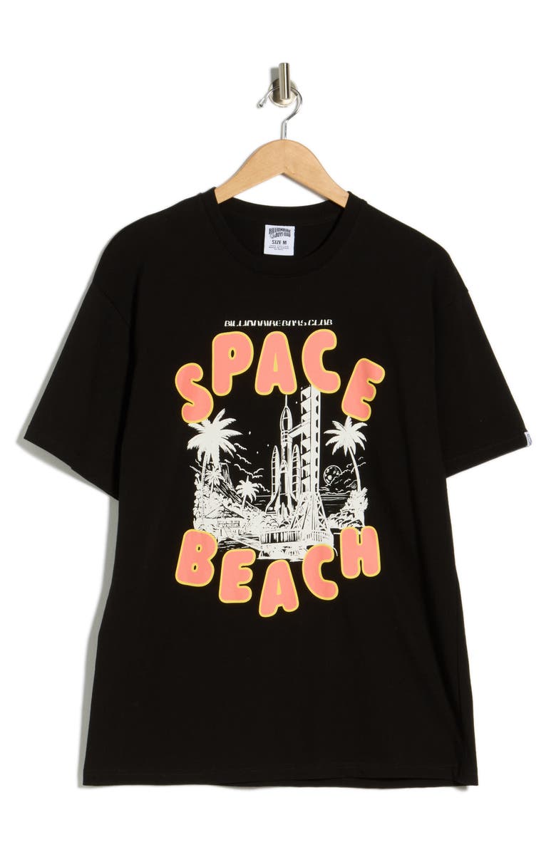Billionaire Boys Club Space Beach Graphic Short Sleeve T-Shirt, Alternate, color, Black