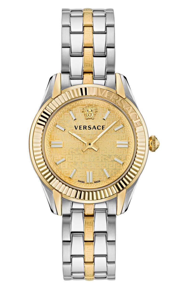 Versace Greca Time Bracelet Watch, 35mm, Main, color, 