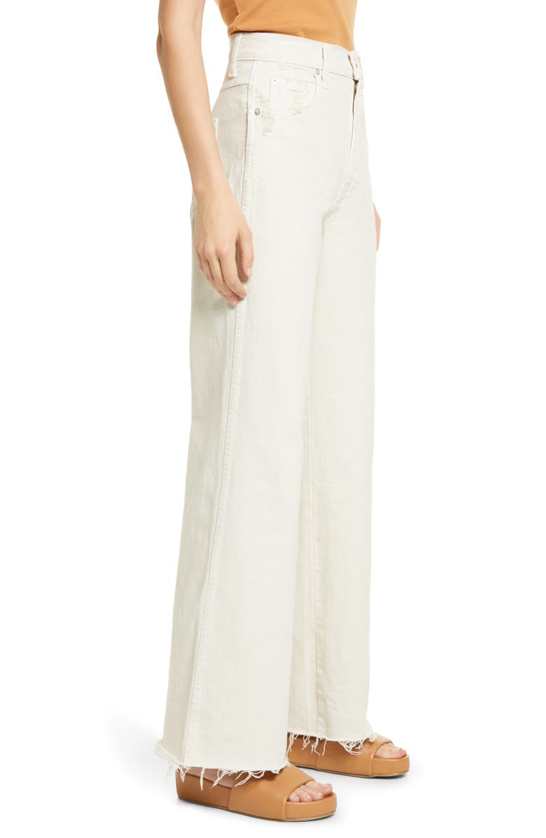 AMO Bella High Waist Raw Hem Ankle Flare Jeans, Alternate, color, 