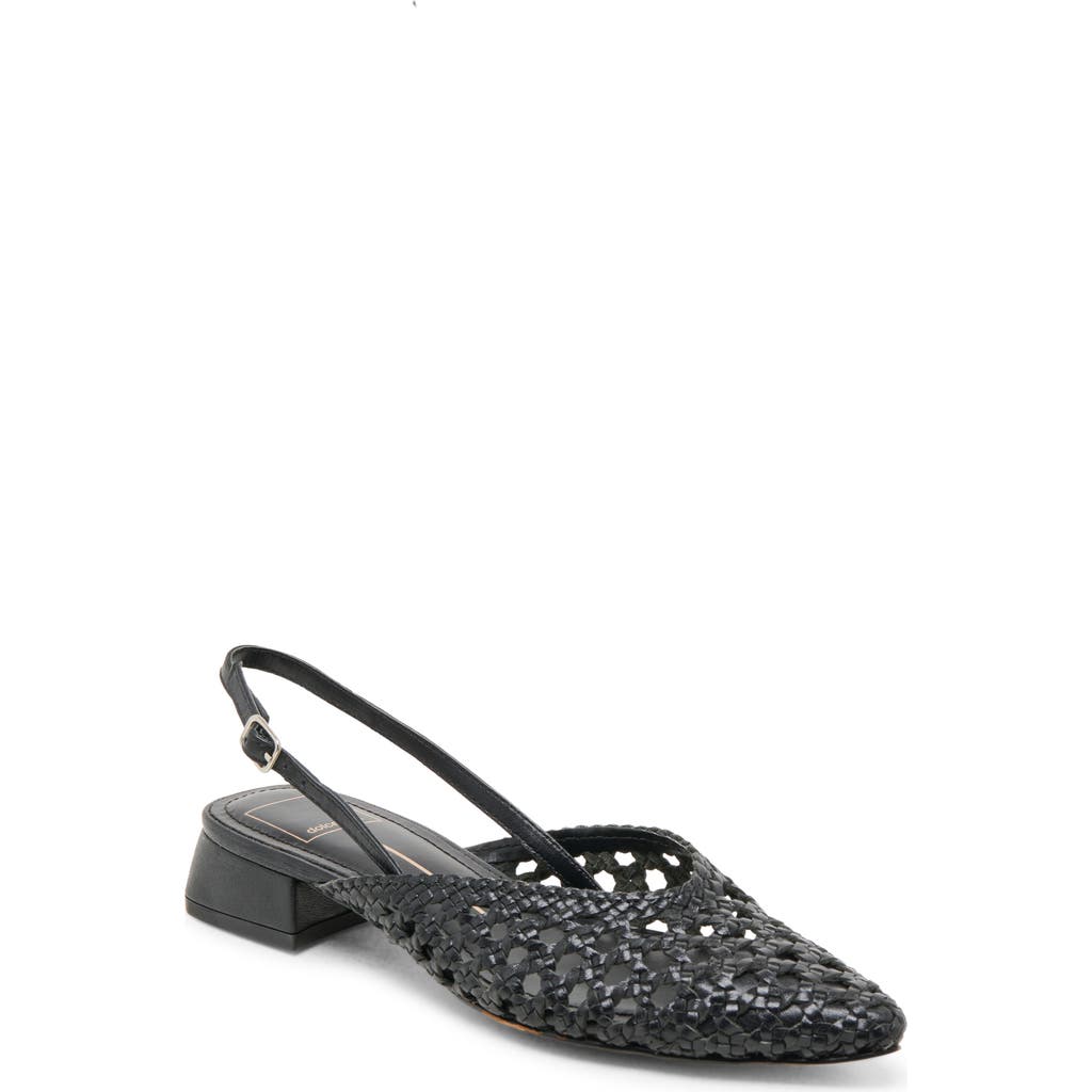 Dolce Vita Birdie Pointed Toe Slingback Flat In Black
