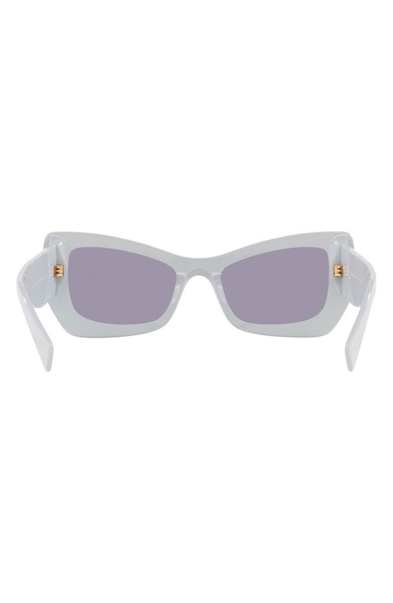 Miu Miu 60mm Irregular Sunglasses, Alternate, color, Light Blue / Grey