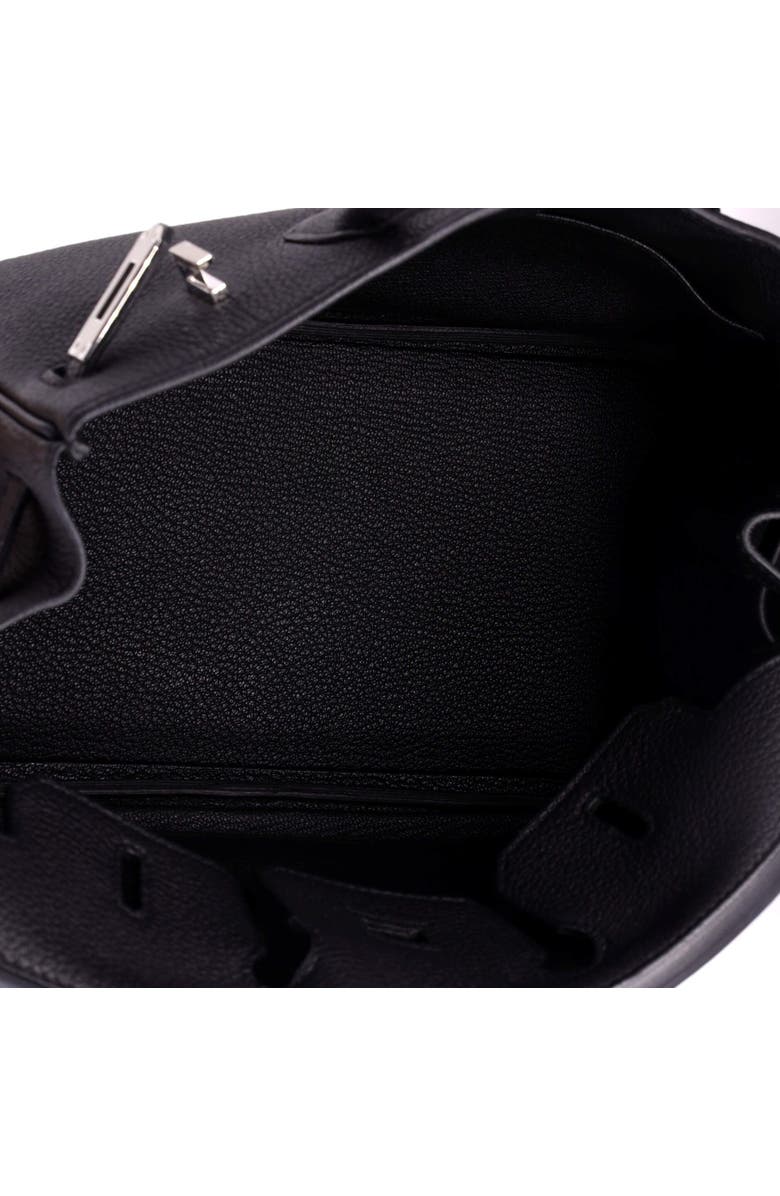 Pre-Owned Hermes Birkin Handbag Black Togo with Palladium Hardware 25, Alternate, color, Noir