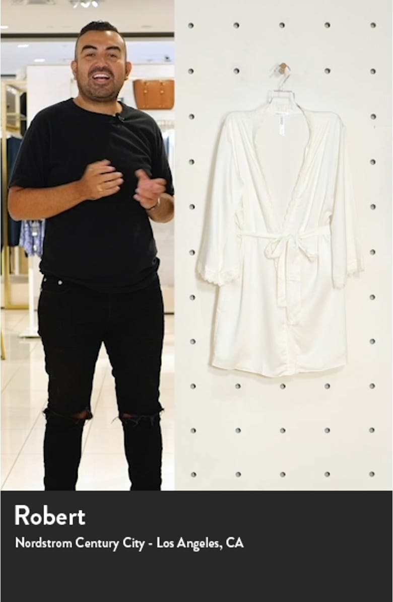 Victoria Short Satin Robe, sales video thumbnail