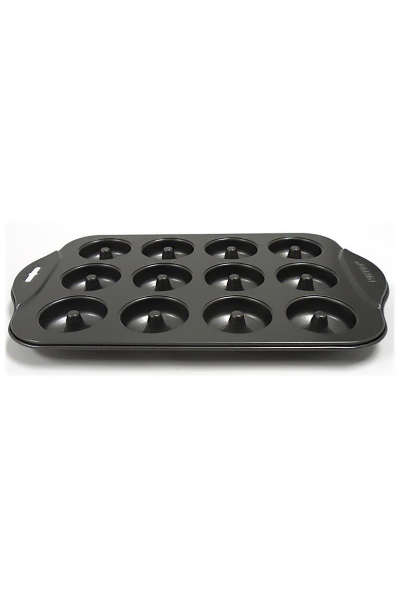 Nonstick 12-Cavity Mini Donut Pan, Alternate, color, Black