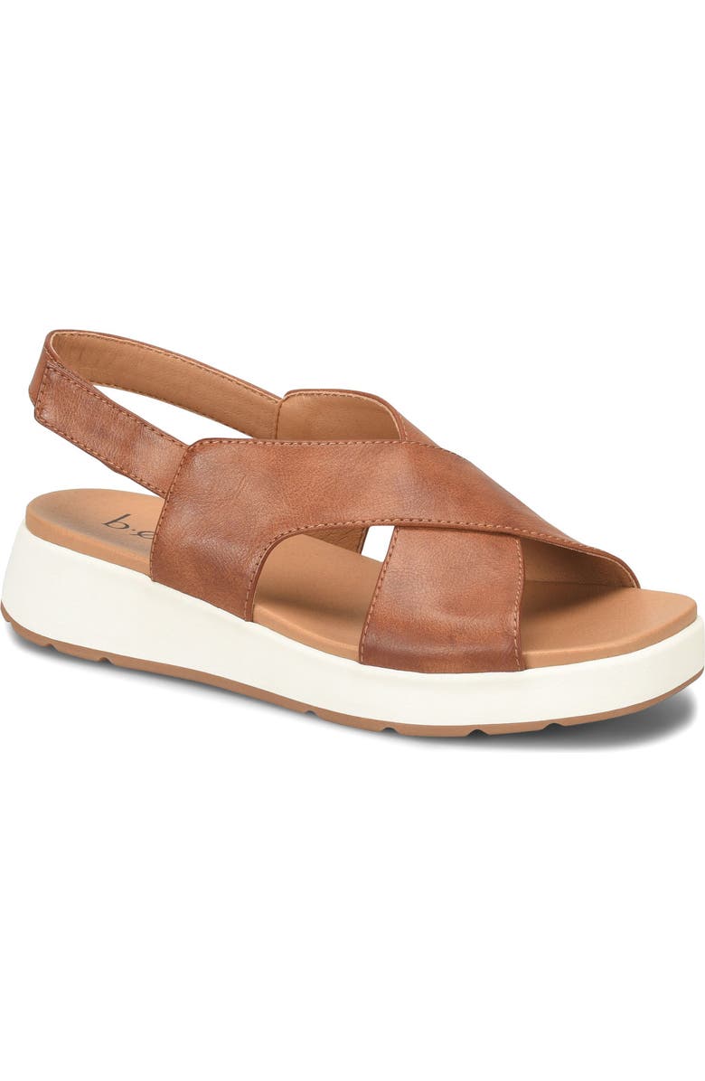 B O C BY BØRN Mattie Crisscross Slingback Sandal, Main, color, Dark Tan