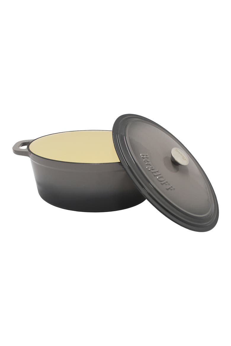 International 8-Quart Cast Iron Oval Covered Casserole, Alternate, color, OYSTER