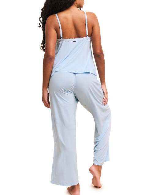 Adore Me Eloisa Tank Top & Pants Pajama Set In Light Blue