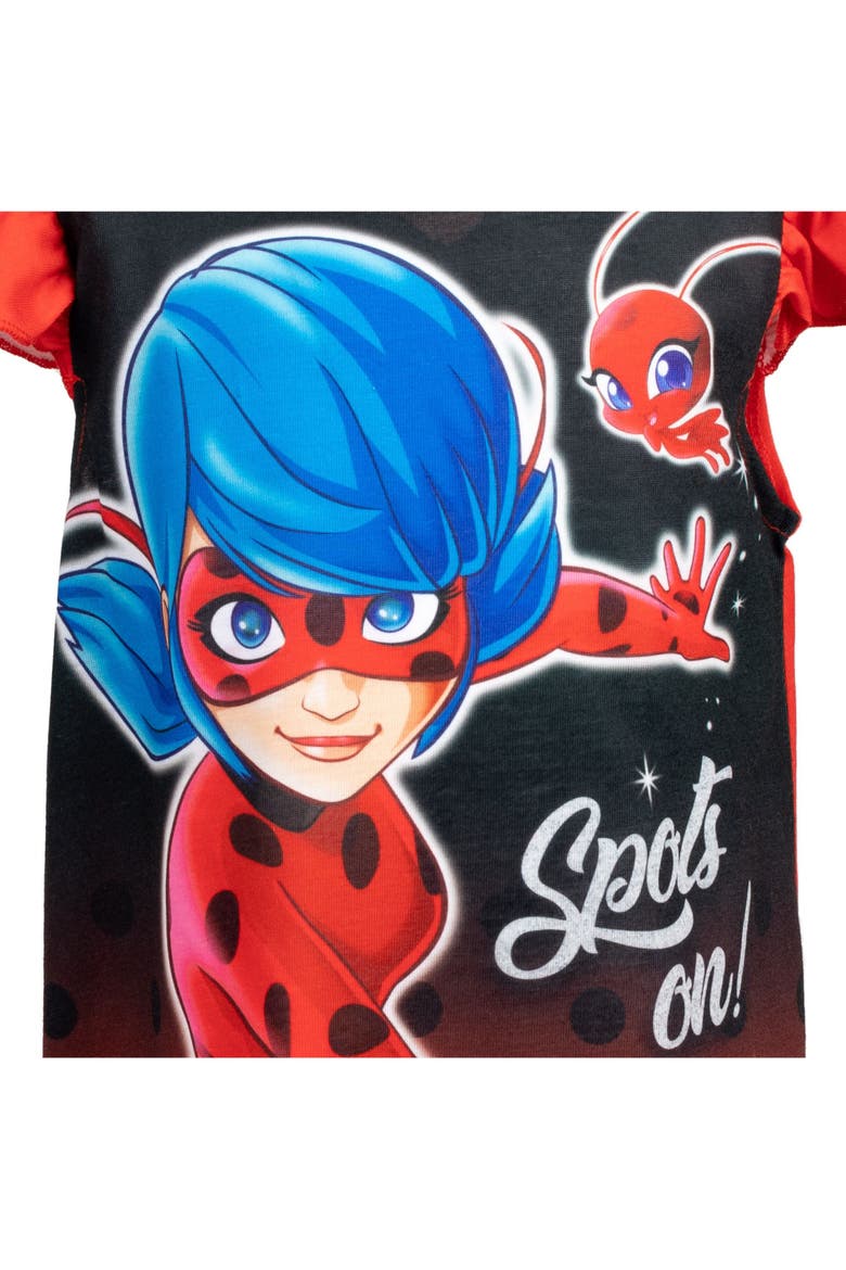 Ladybug Pajama Nightgown, Alternate, color, Ladybug Red Black