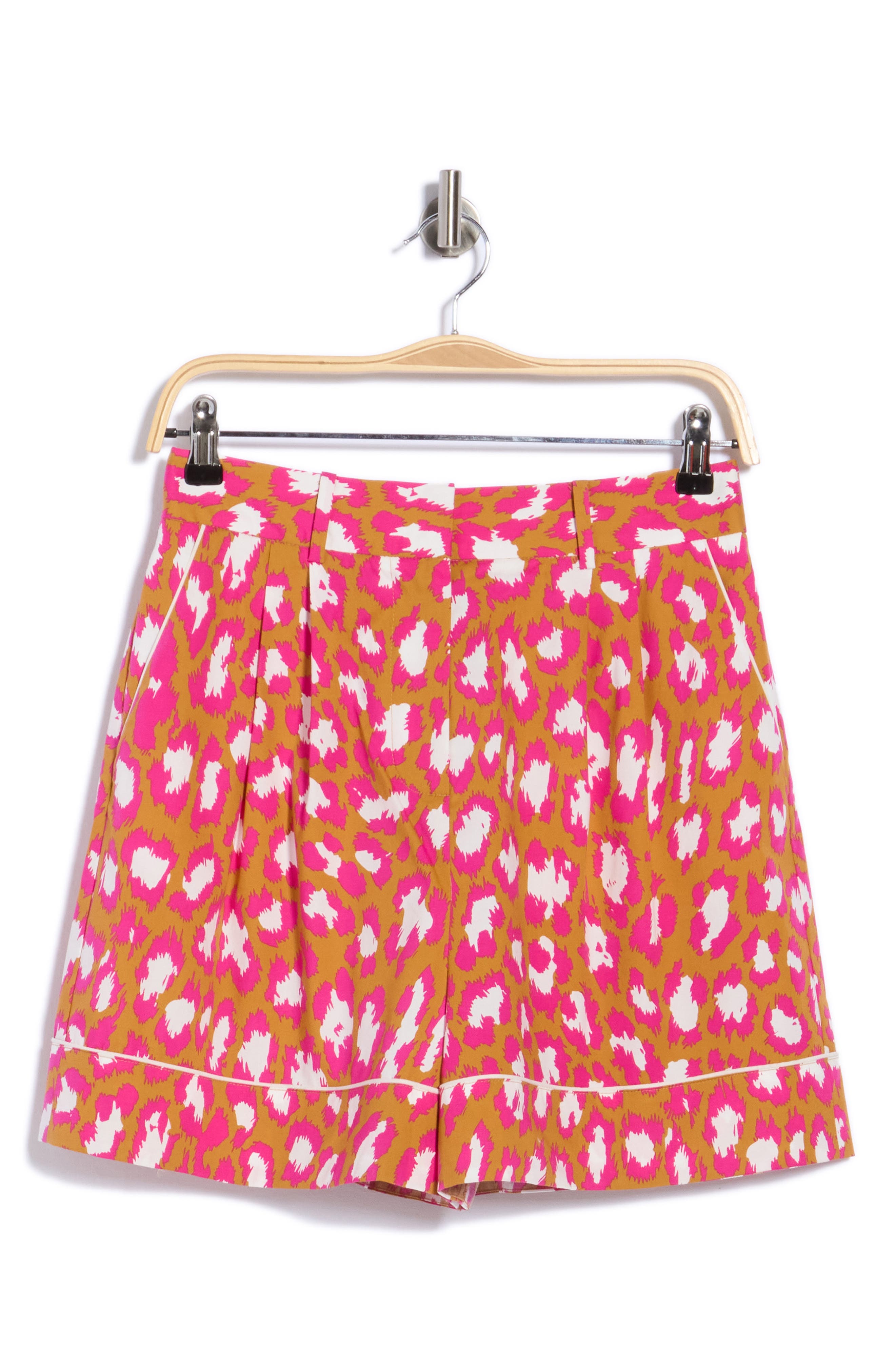 Balbino High Waist Leopard Print Shorts