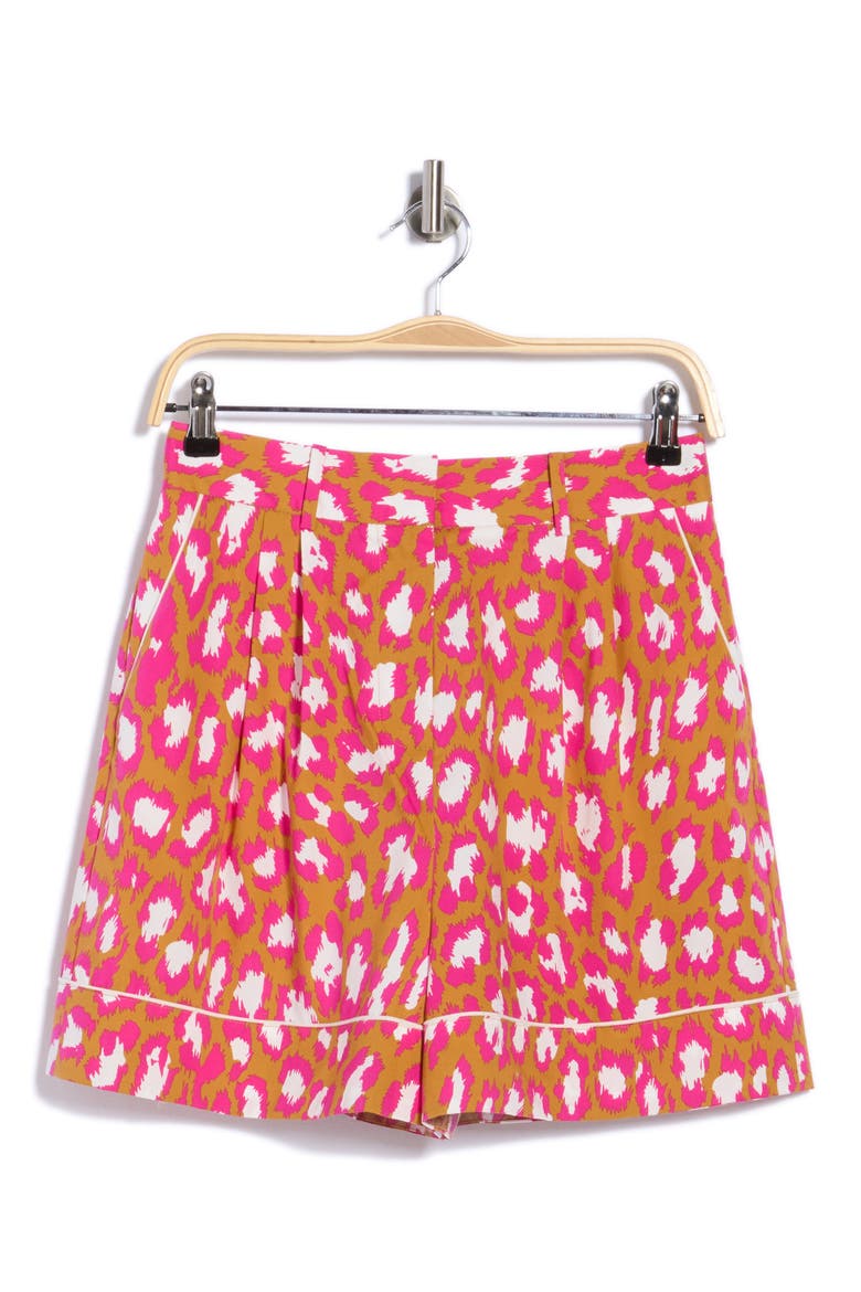 Balbino High Waist Leopard Print Shorts, Main, color, NATURAL LEOPARD MED
