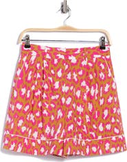 DVF Balbino High Waist Leopard Print Shorts