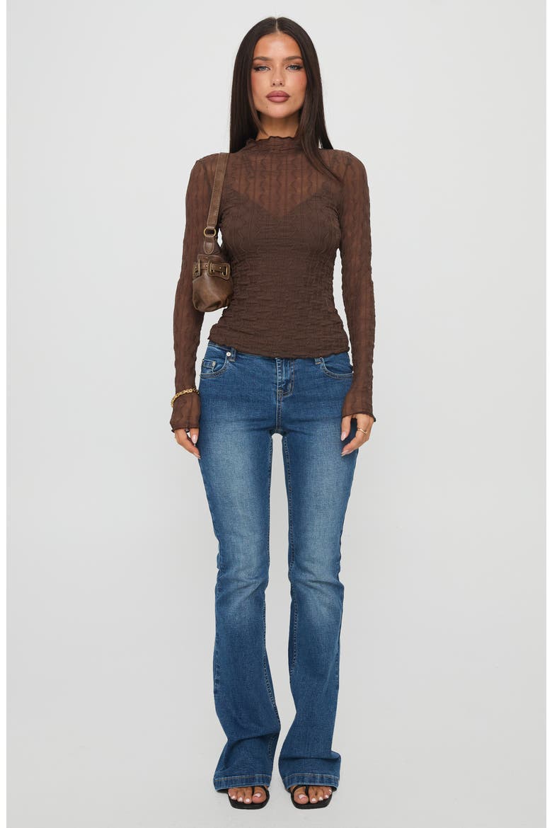 Fabiana Texture Layering Top, Alternate, color, BROWN