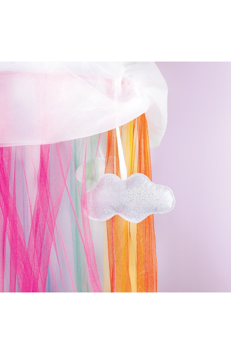 Three Cheers For Girls Over The Rainbow Bed Canopy, 8 Foot Height & 24 Inch Diameter, Alternate, color, Multicolored
