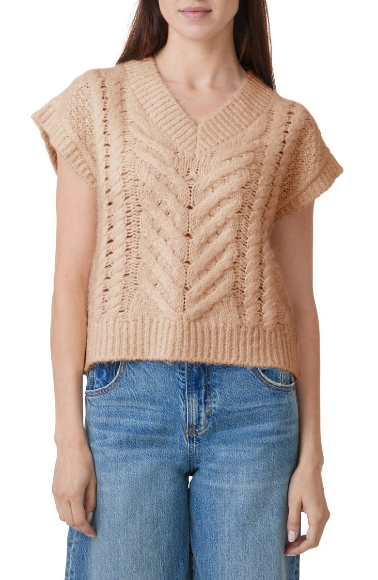 Habitual Cable Stitch Sweater Vest, Main, color, 