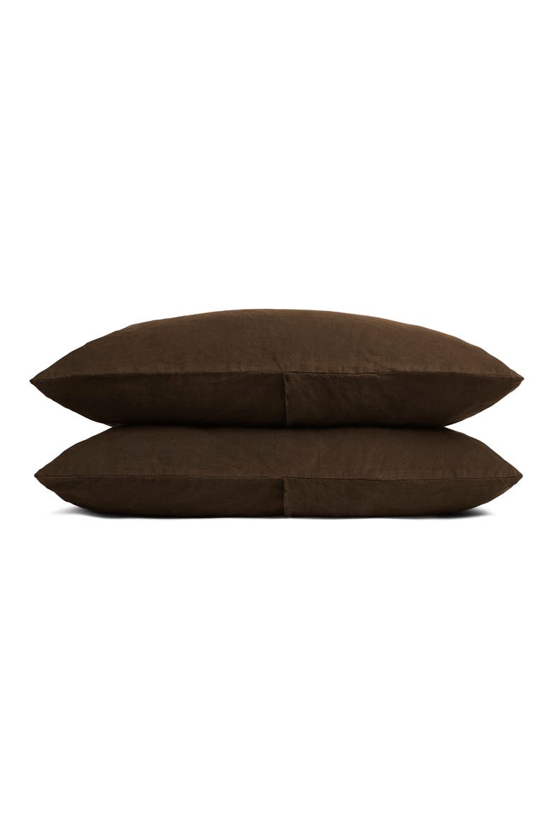 Linen Pillowcase Set, Main, color, JAVA