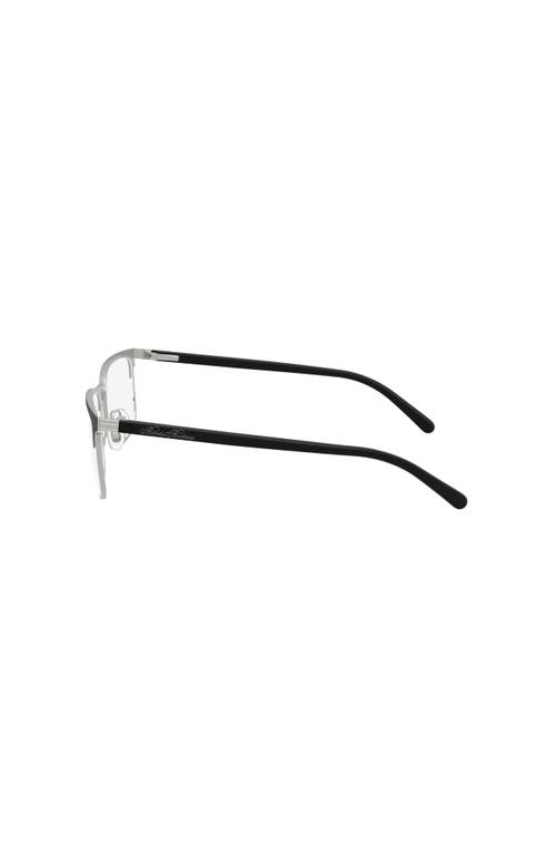 Brooks Brothers 55mm Rectangle Optical Glasses In Black