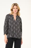 Kaffe KAsigrid 3/4 Sleeves V-notch Neck Blouse