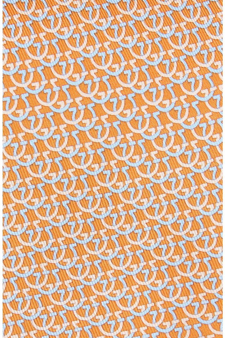 Cerchio Gancini Print Silk Tie, Alternate, color, ARANCIO