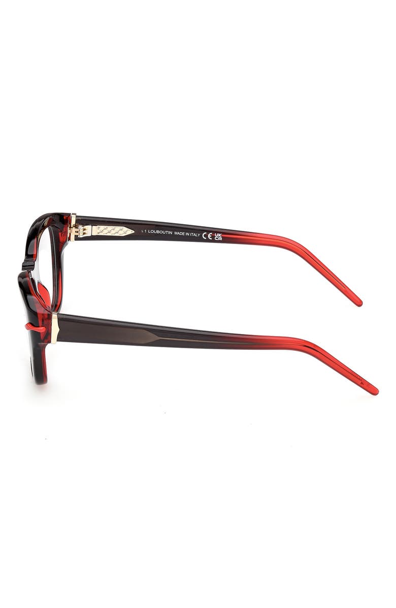 Christian Louboutin 52mm Butterfly Optical Glasses, Alternate, color,