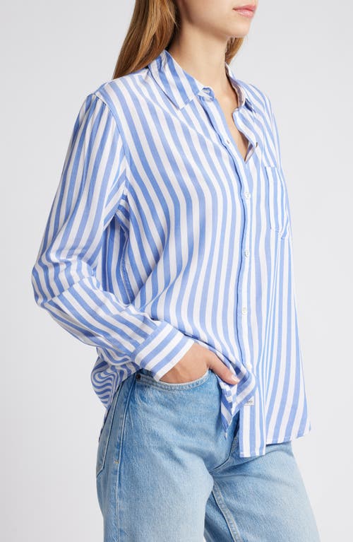 Rails Button Front Shirt In Blue White