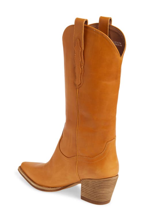 Jeffrey Campbell Dagget Western Boot In Dark Beige Sanded