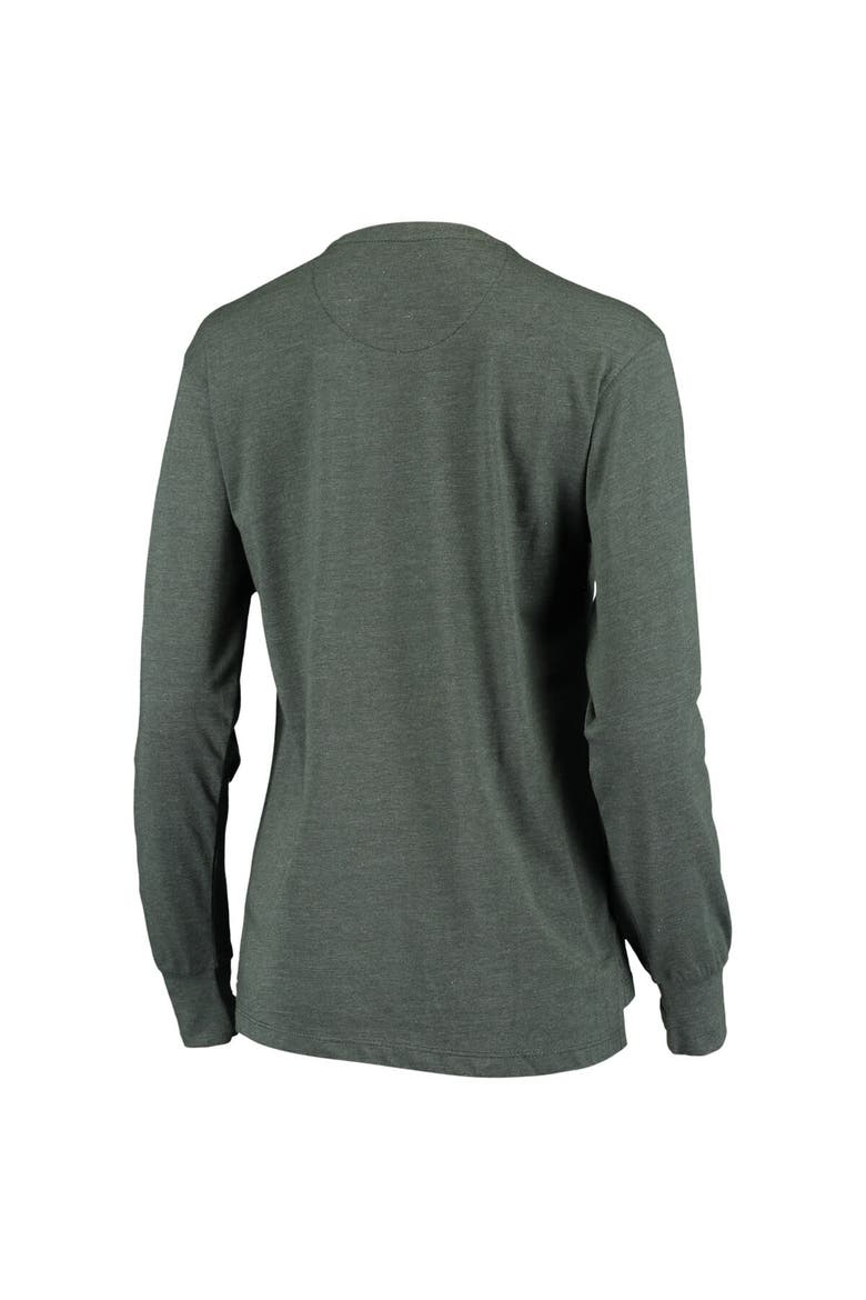 Women's Pressbox Green Miami Hurricanes Two-Hit Canyon Long Sleeve T-Shirt, Alternate, color, Green