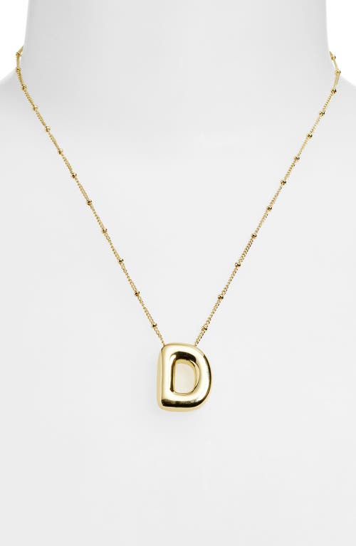 Leith 3d Initial Pendant Necklace In Gold